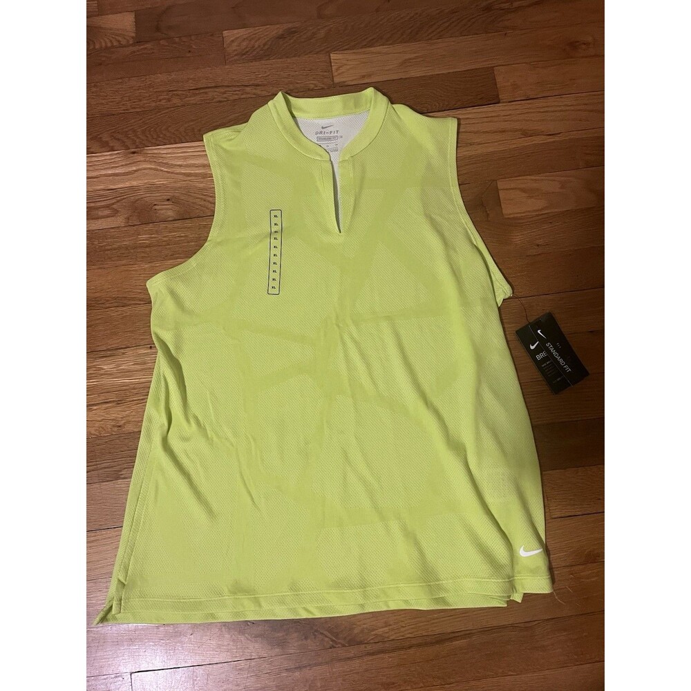 Nike Breathe Dri-FIT Women’s Golf Tank Top Green XL Sleeveless Mock Neck